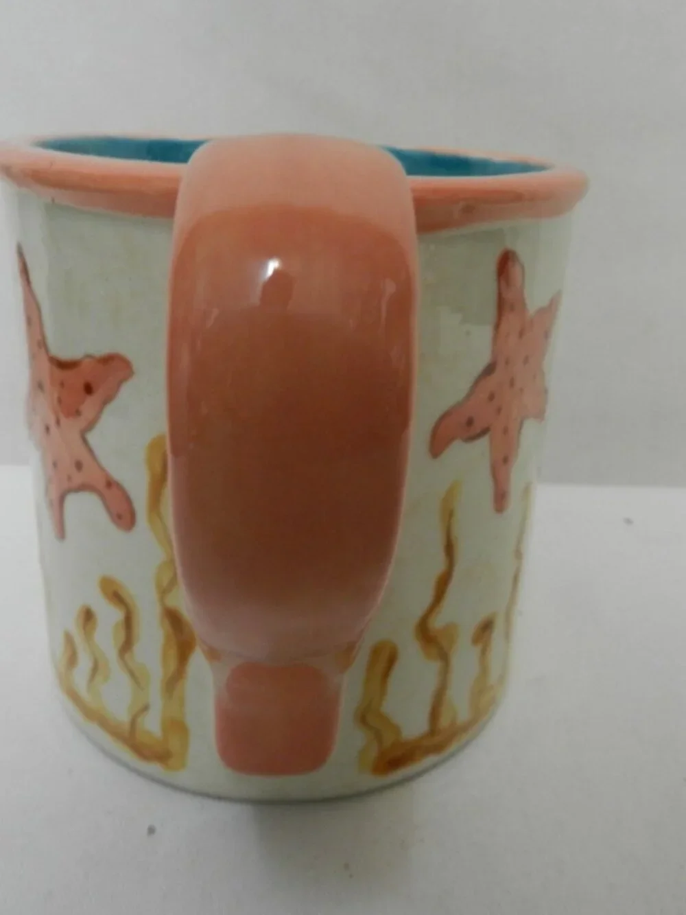 Barbara Walter & Safe Haven Studio Art Pottery Nautical Starfish 2 bowls mug